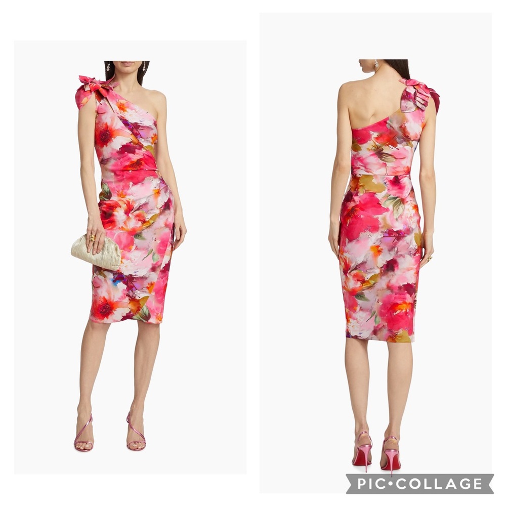 Chiara boni Floral One-Shoulder Dress. Size 12